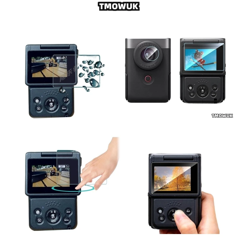 

For Canon Powershot V10 Vloggers' Camera, Full Cover Hard Tempered Glass For LCD Display, HD Protective Film Accessories