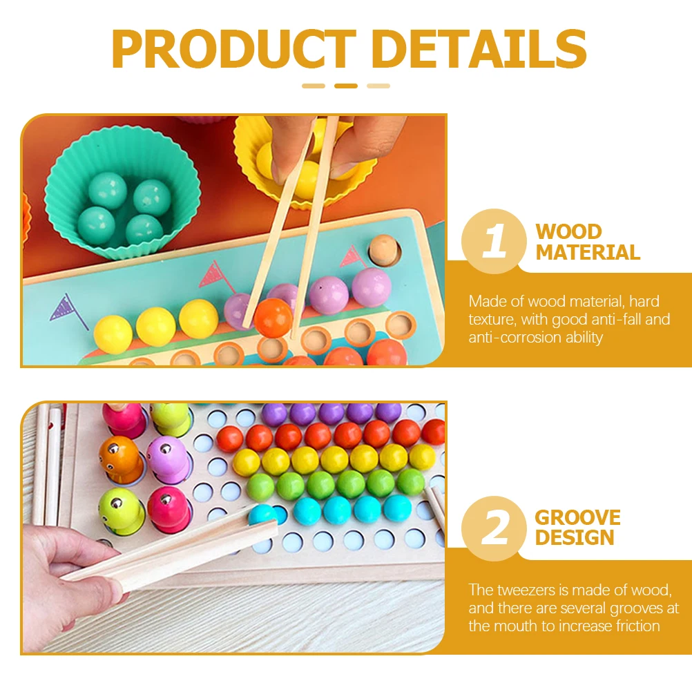 

5pcs Wooden Fine Motor Skills Training Tool Educational Wood For s Wooden Tweezers Fine Motor Skills Development