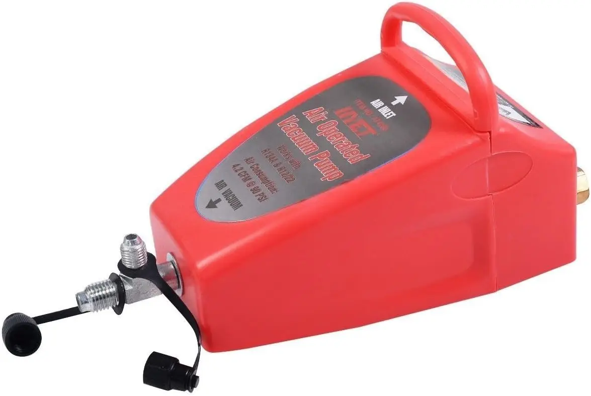 

A/C Vacuum Pump, Pneumatic 4.2CFM Air Operated Vacuum Pump Air Conditioning System Tool Auto