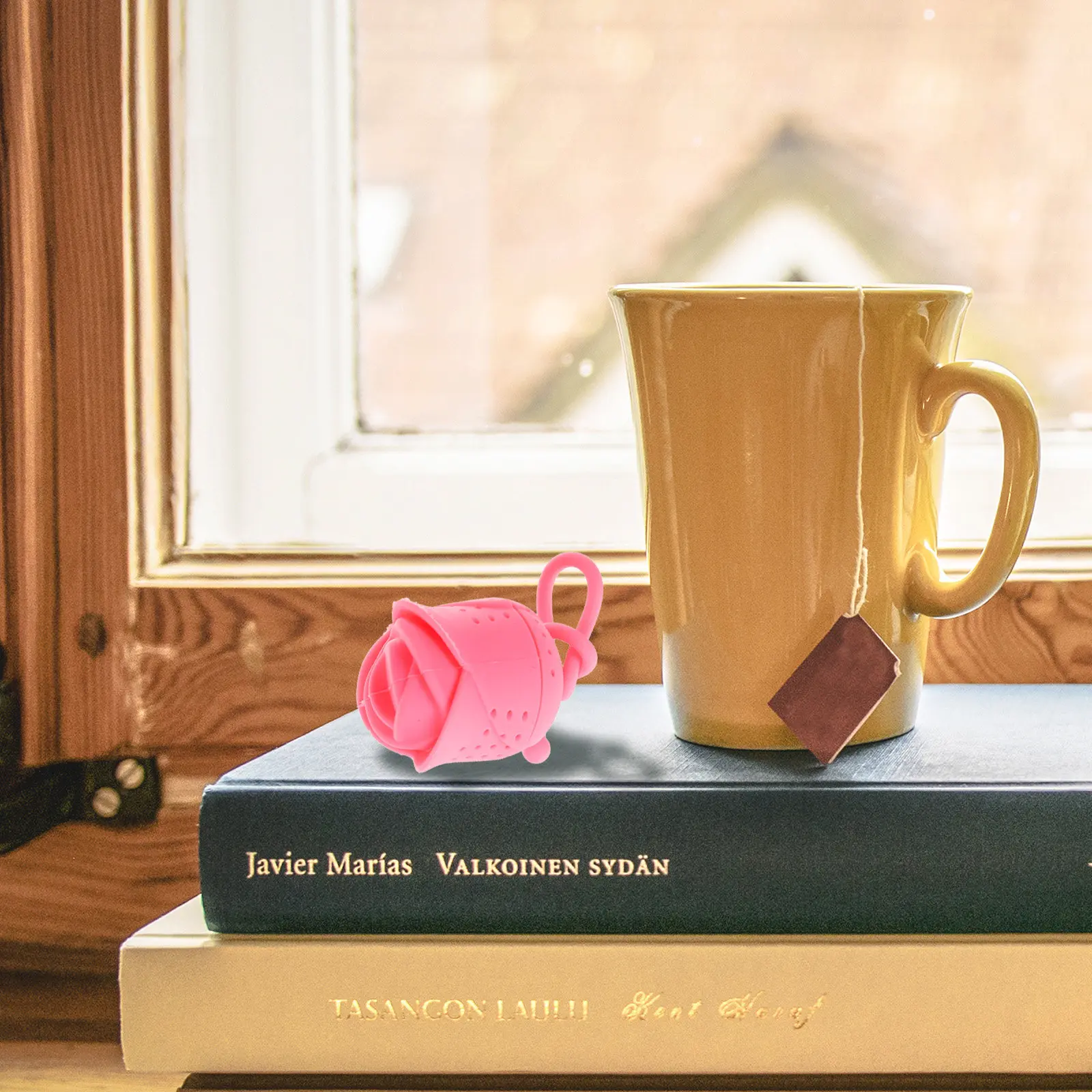 

Набор из 2 силиконовых заварочных ситечек в форме розы для чая, идеально подходит для дома, офиса, ресторана, аксессуар для чая, подарок