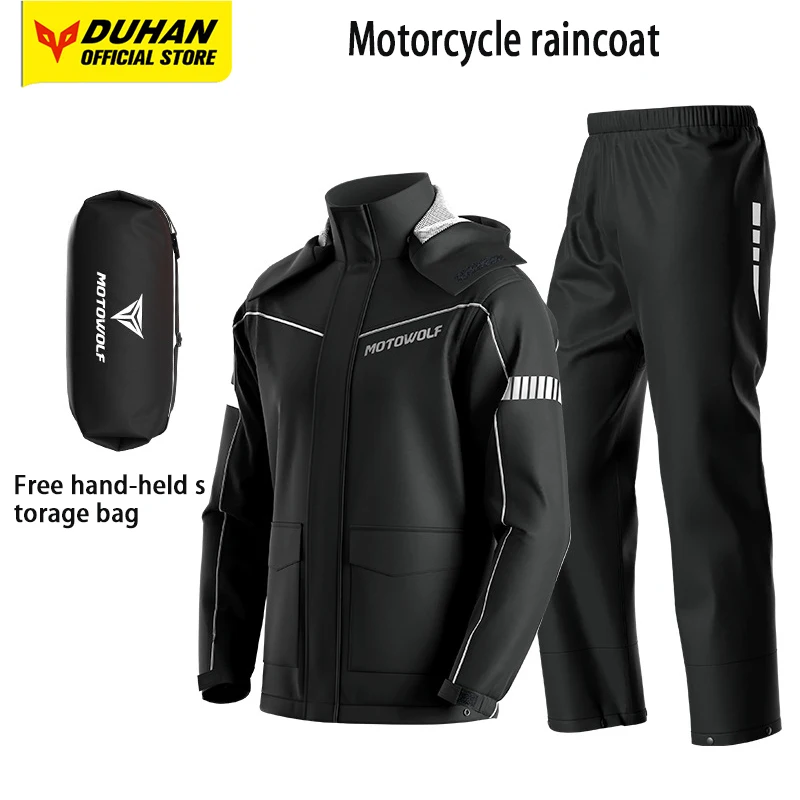 

Motorcycle Raincoat Lightweight Portable Waterproof Split Raincoat Hidden Shoe Cover Motorbike Riding Raincoat Rainproof
