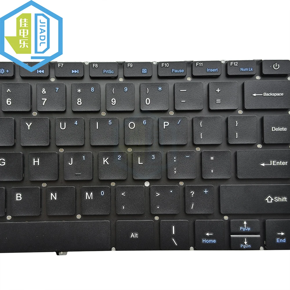 US English Laptop Keyboard For MB2881007 PRIDE-K4024 F1 Mute WASD Green Letter Notebook Keyboard Replacement