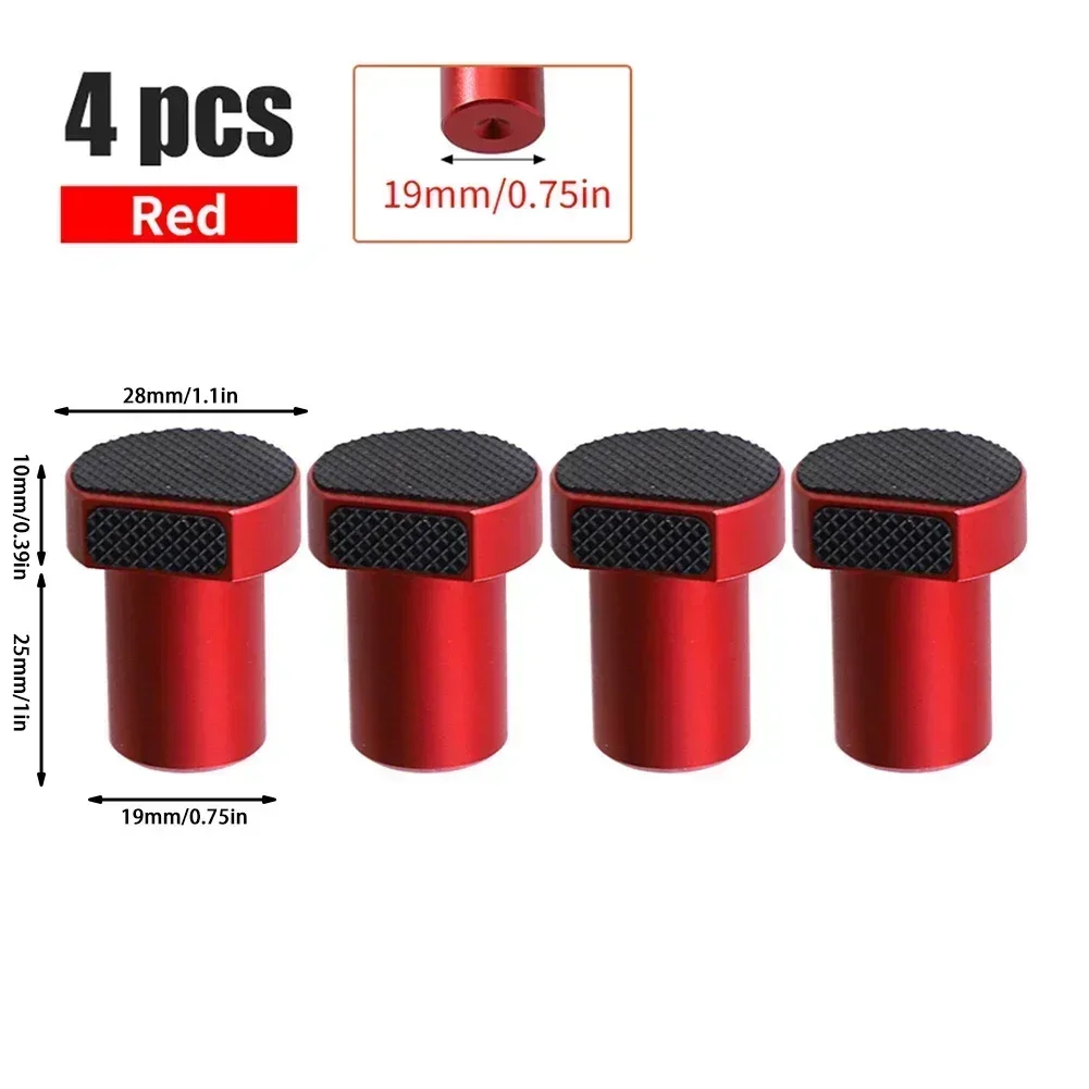 4pcs 19mm/20mm Woodworking Bench Dogs Workbench Peg Brake Stops Clamp Table T-Track Planing Stop Positioning Plug For Hole