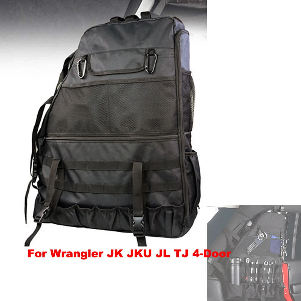 

Roll Bar Storage Bag Cargo Cage with Multi-Pockets For Wrangler JK JKU JL TJ 4-Door Organizers Tool Saddle Bag