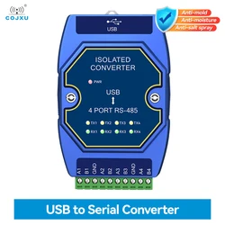 4 Serial Ports Converter COJXU E810-U41 USB to RS-485 Serial Port USB-C High Protection 12M Rate Isolation Industrial Grade