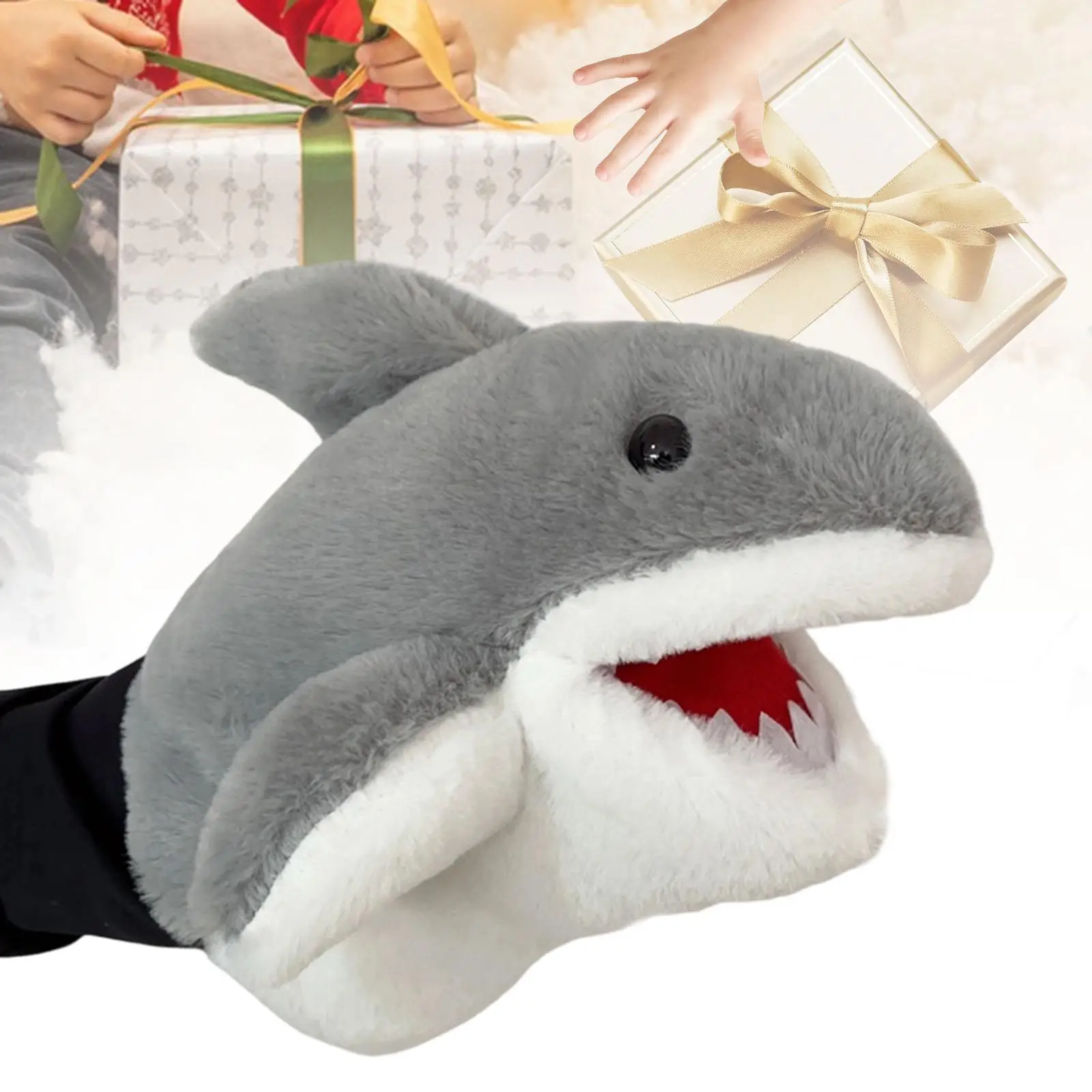 Kids Hand Puppet Puppetshark Animal Glove Toy,Plush Toy for Storytelling Kids Imaginative Play