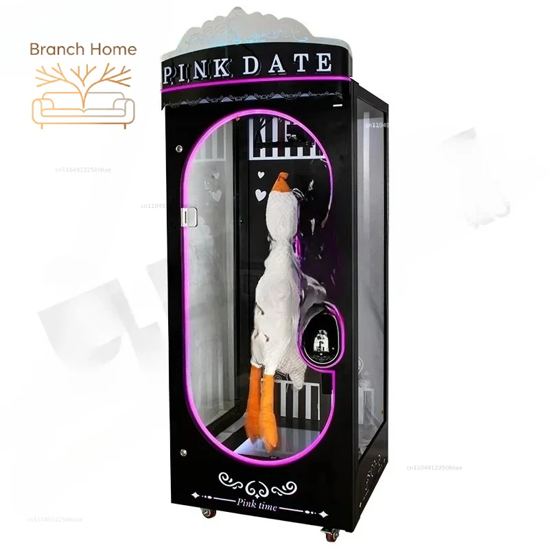 Amusement Park Coin Operated Cut Your Price Claw Gift Game Machine Arcade pink Date Plush Toy Prize Vending Machine for Sale