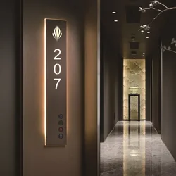 Hotel room door number custom hotel smart electronic cleaning do not disturb doorbell room luminous house number customization