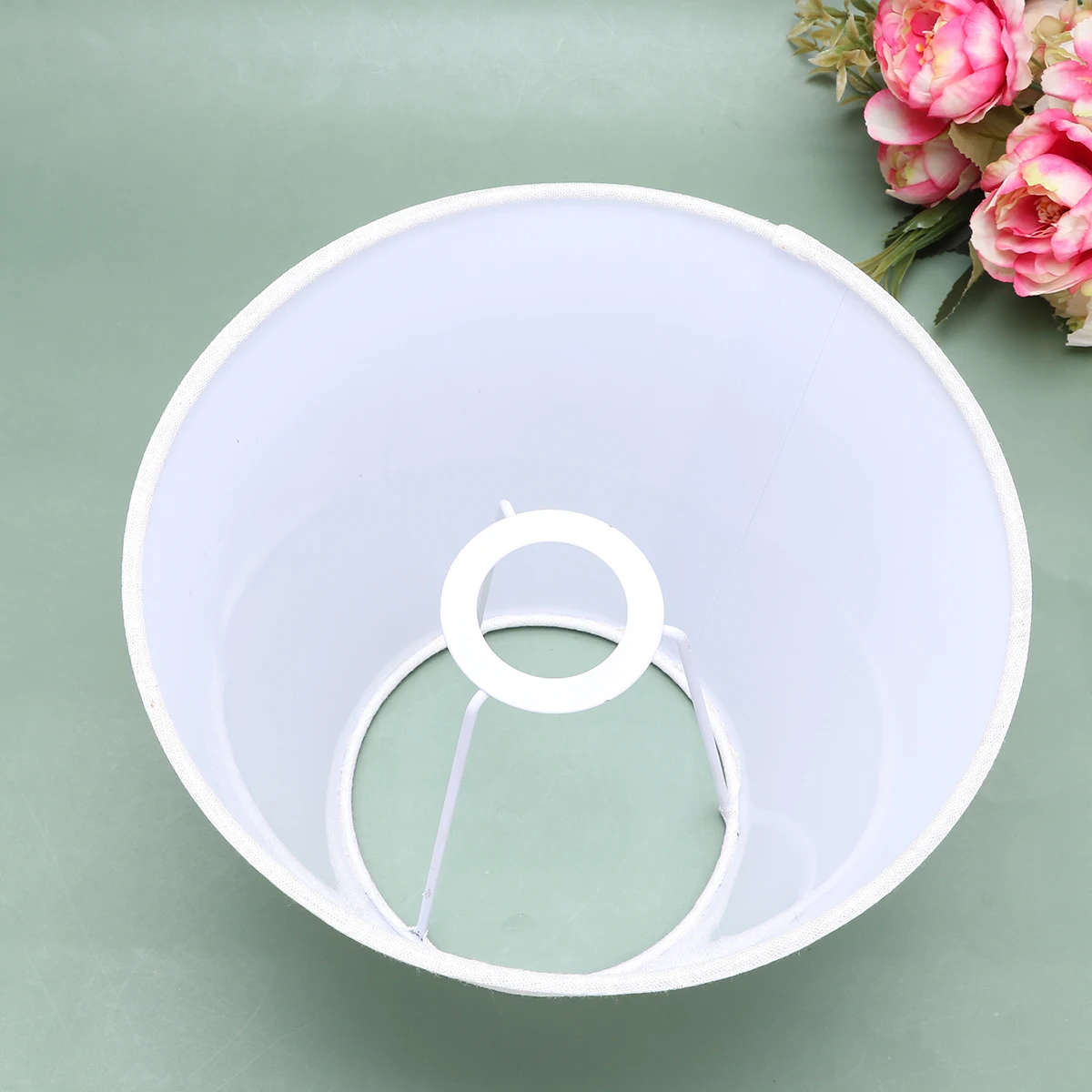 

E27 Burlap Cloth Lamp Shade Khaki Fabric Lampshade Table Light Cover Bedroom Living Room Decorative Diffuse Lighting Warm