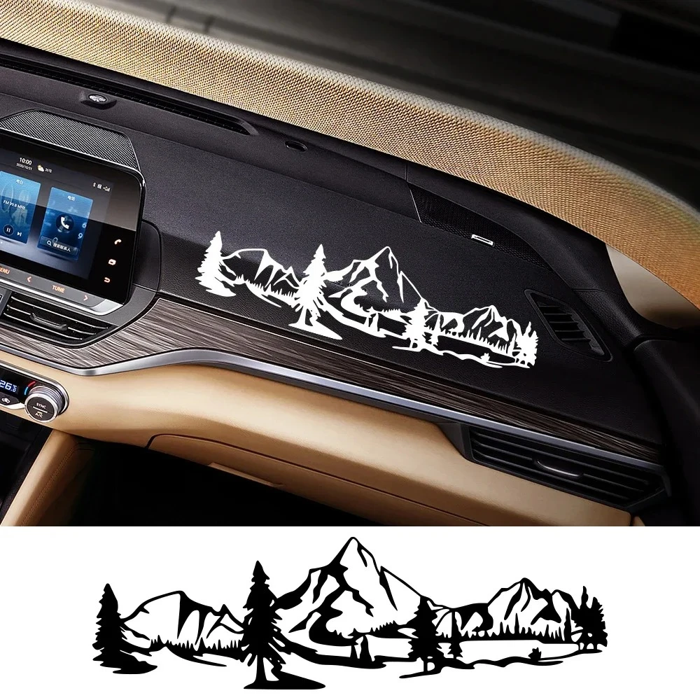 

Наклейка на автомобиль с изображением горных деревьев, виниловая наклейка для центральной консоли, окон, приборной панели, декоративная наклейка для стайлинга кузова автомобиля, аксессуары