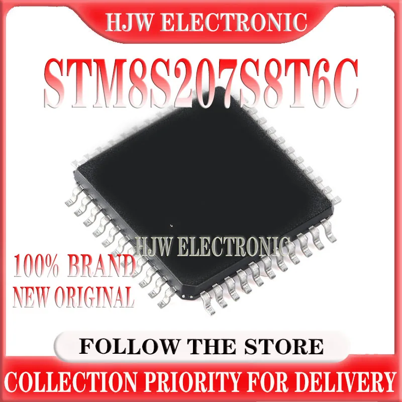 

10-100PCS STM8S207S8T6C SMT LQFP44 microcontroller chip brand new product