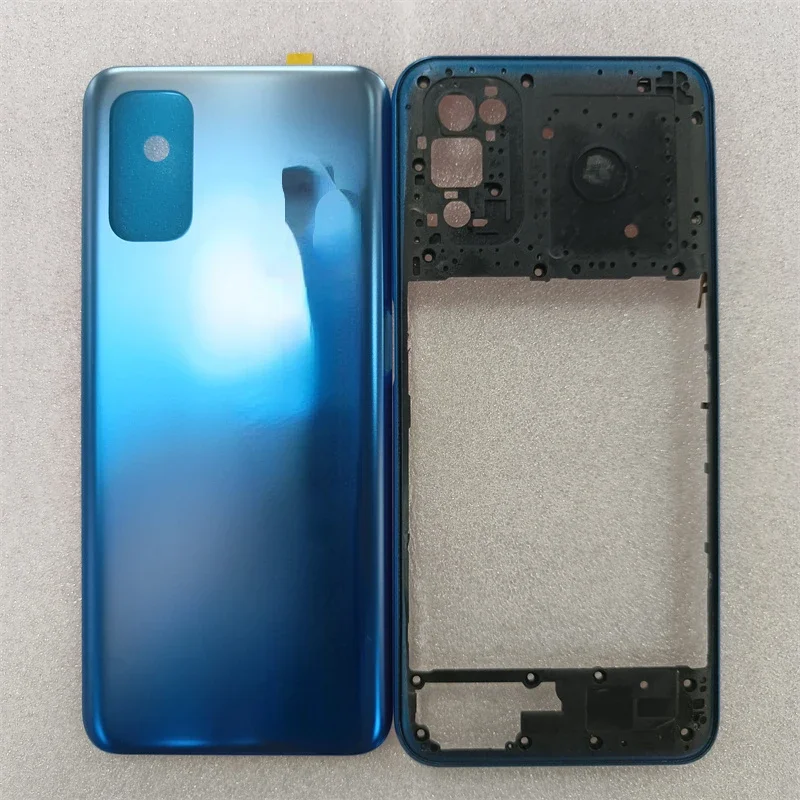 For Realme 7 5G RMX2111 Phone Housing Middle Frame+Battery Cover Back Rear Door Housing Case Repair Parts