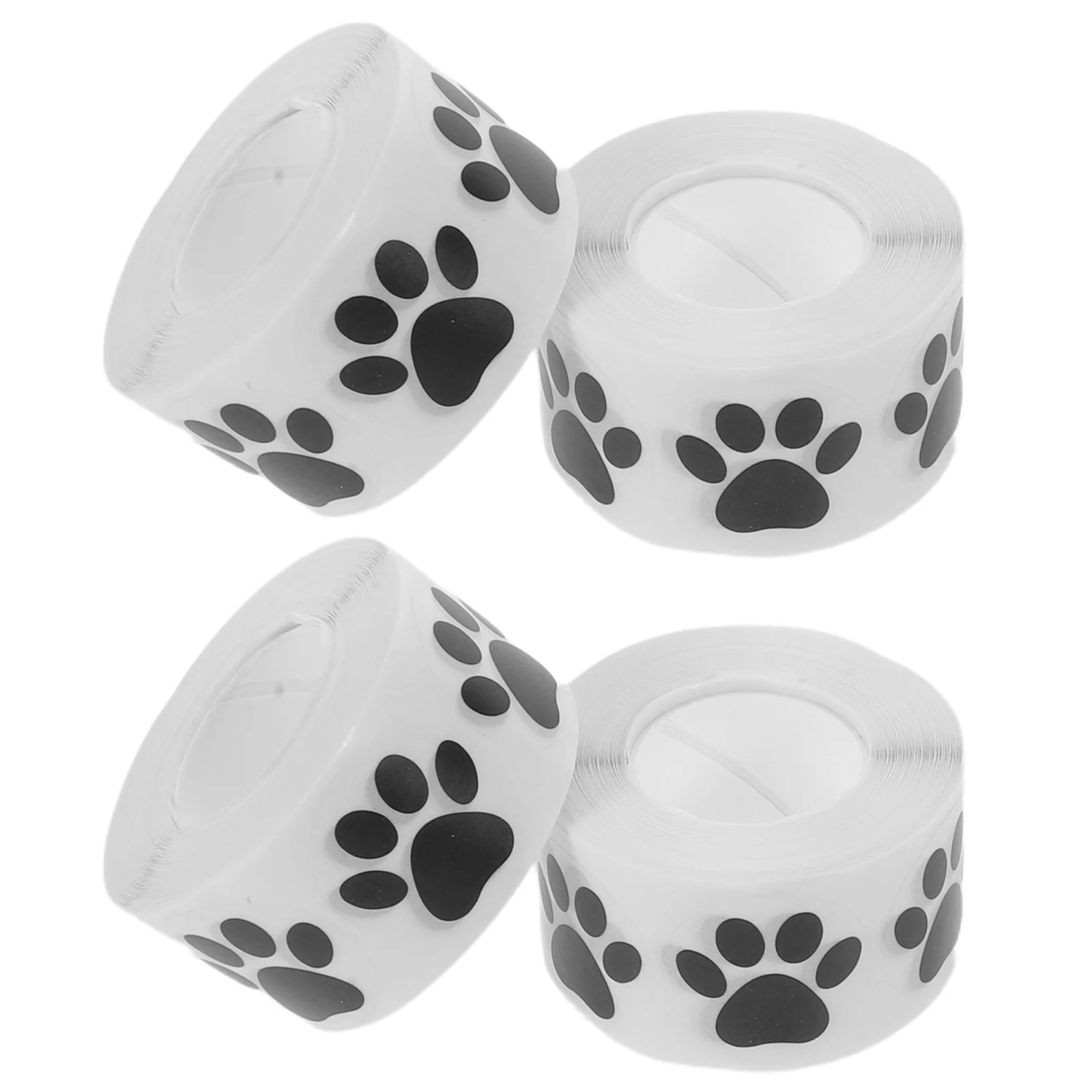 

4 Rolls 2.5Cm Paw Print Decorative Sticker Car Decal For Vehicle Auto Decoration Dog Cat Claw Mark Animal Footprint Party