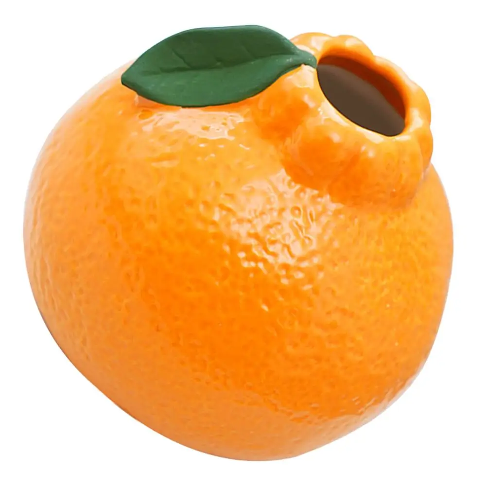 مزهرية زهور على شكل برتقالي إبداعي للنباتات المائية والزهور الخضراء والزهور الطازجة ديكور المنزل مزهرية لسطح المكتب لمزهرية غرفة المعيشة #4