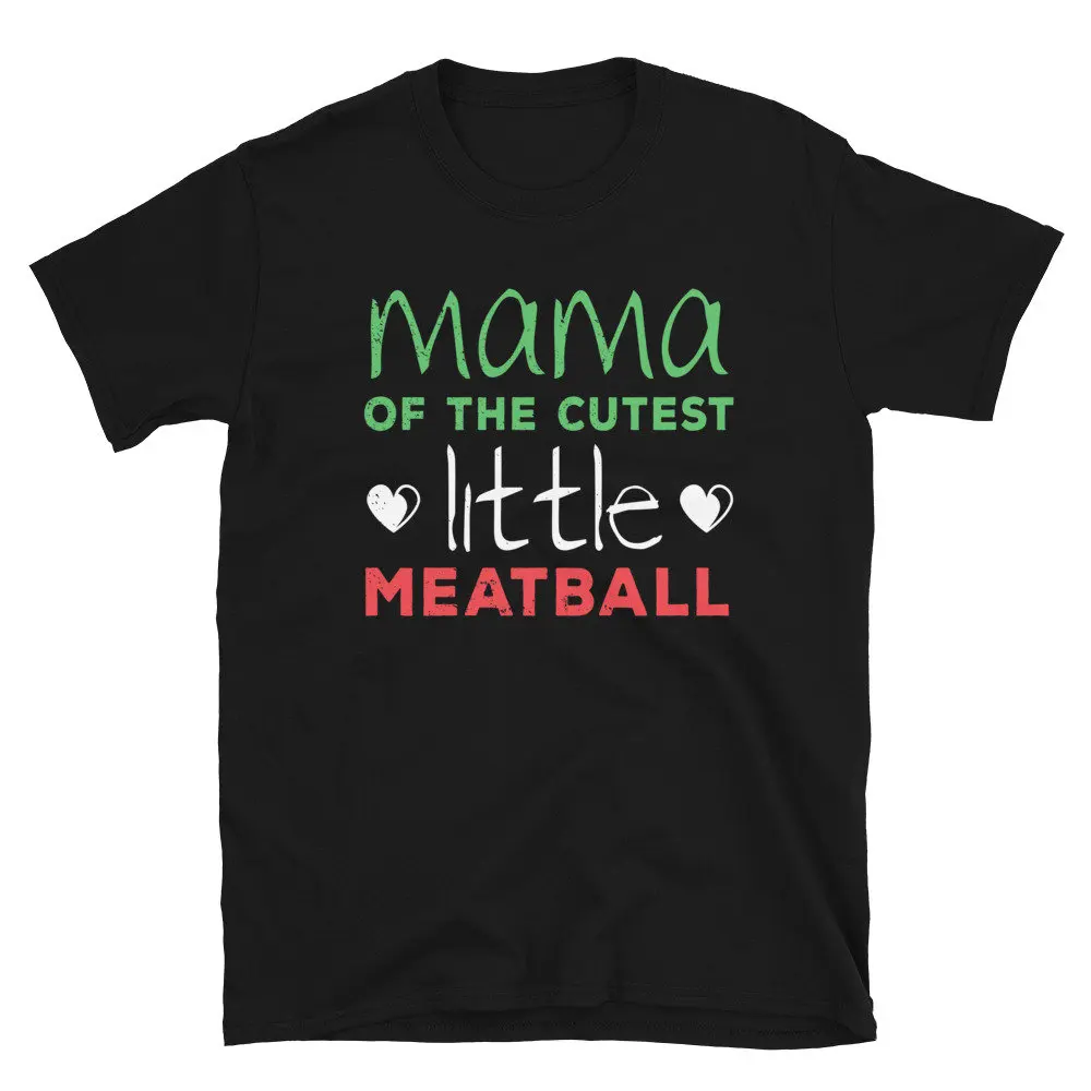 Cute Italian Mama T Shirt Mom Cutest Little Meatball Son or Daughter Nickname Italy Flag Newborn Girl