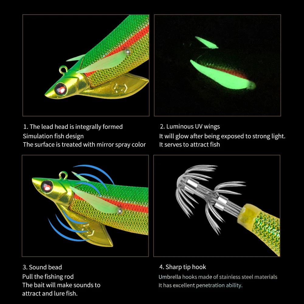 SQUID KING 35g/30g Japan Jig Kopf Tintenfisch Jig Oktopus Jig Oktopus Köder Meer Jig Spiel Angelköder Tintenfisch Haken