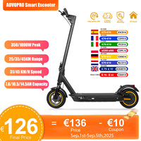2025 Upgrate AOVOPRO Smart APP Electric Scooter 350W/500W Powerful Motor 36V/42V 25-45KM Range Adults EScooter with Dual Brake