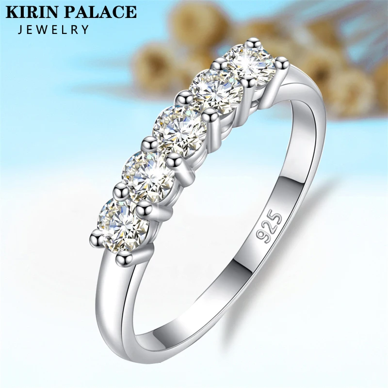 kirin palace 1ct moissanite 750 18k 14k 10k branco aneis de ouro para mulher completa eternidade noivado luxo joias finas 01