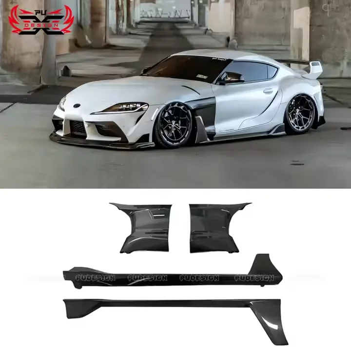 

Dry Carbon Fiber AD Style Side Splitter Side Skirts for Supra A90 A91 MKV Side Skirts V2