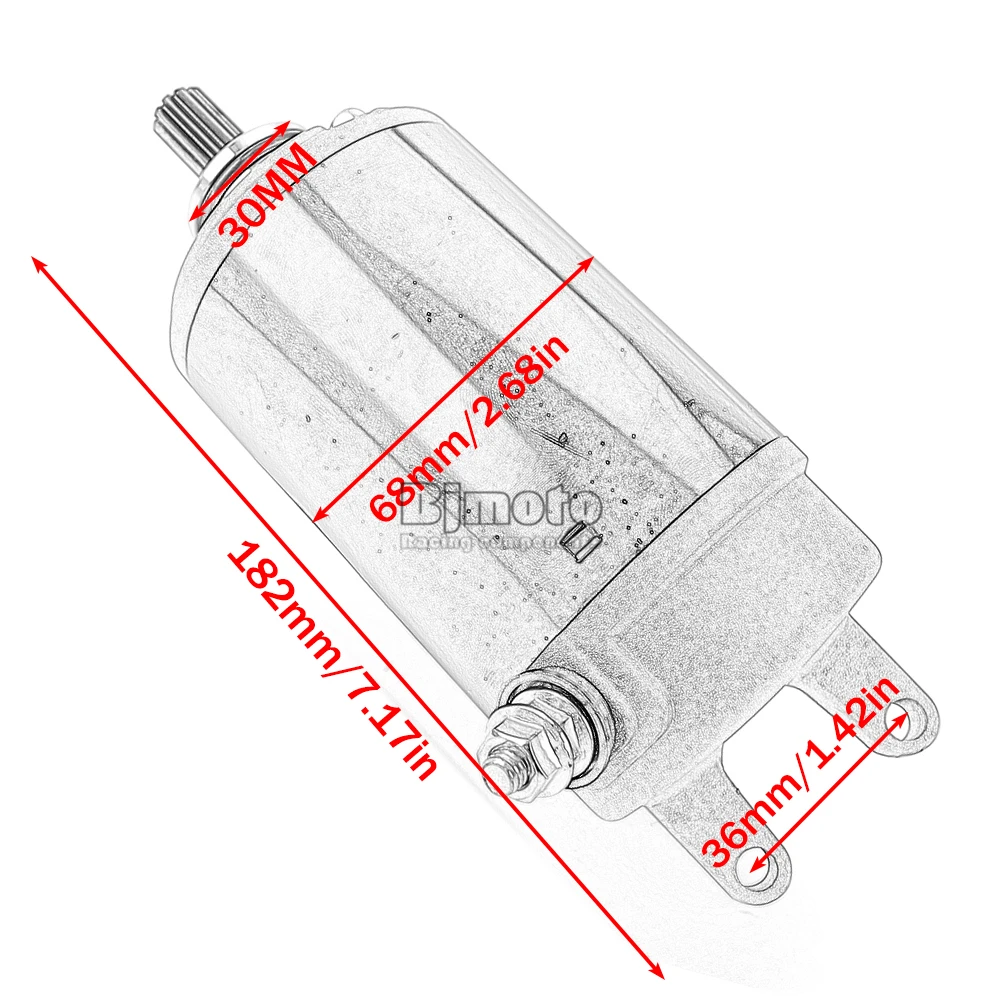 Motorrad-Anlasser für Kawasaki ZR750 Z750 Z750S Z750R ZR800 Z800 ZR1000 Z1000 ZX900 Ninja ZX-9R 21163-0017 21163-1283 – Detail 3
