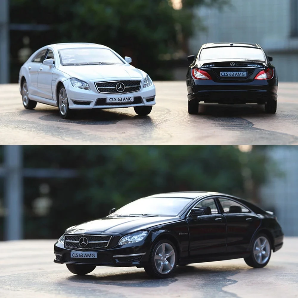 1/36 Scale Benz CLS Model Car Toys Diecast Alloy with Pull Back Rubber Tires Vehicle Models for Boys Kids Gifts Collections