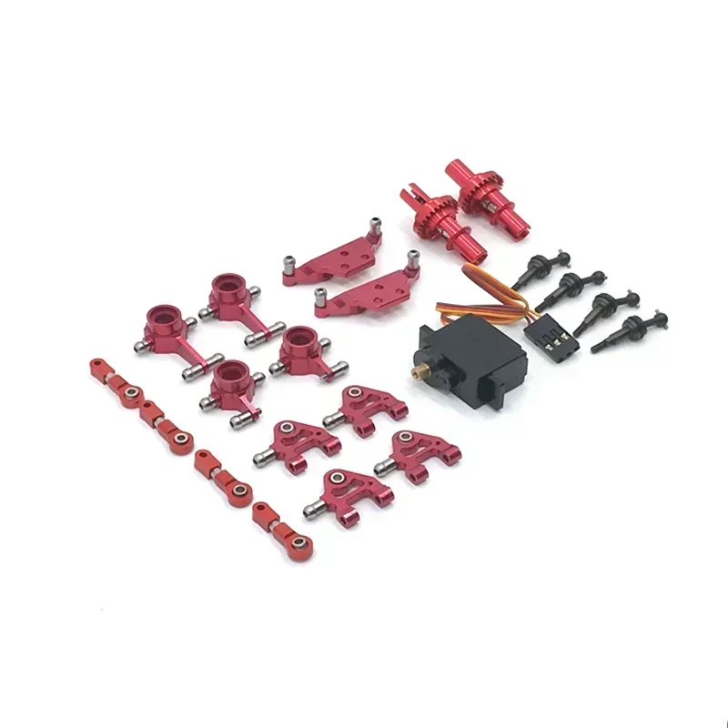 Per Wltoys P929 P939 K969 K979 K989 K999 1/28 RC Auto Parti Aggiornate In Metallo Tazza dello Sterzo Forcellone Ammortizzatore Piastra Set