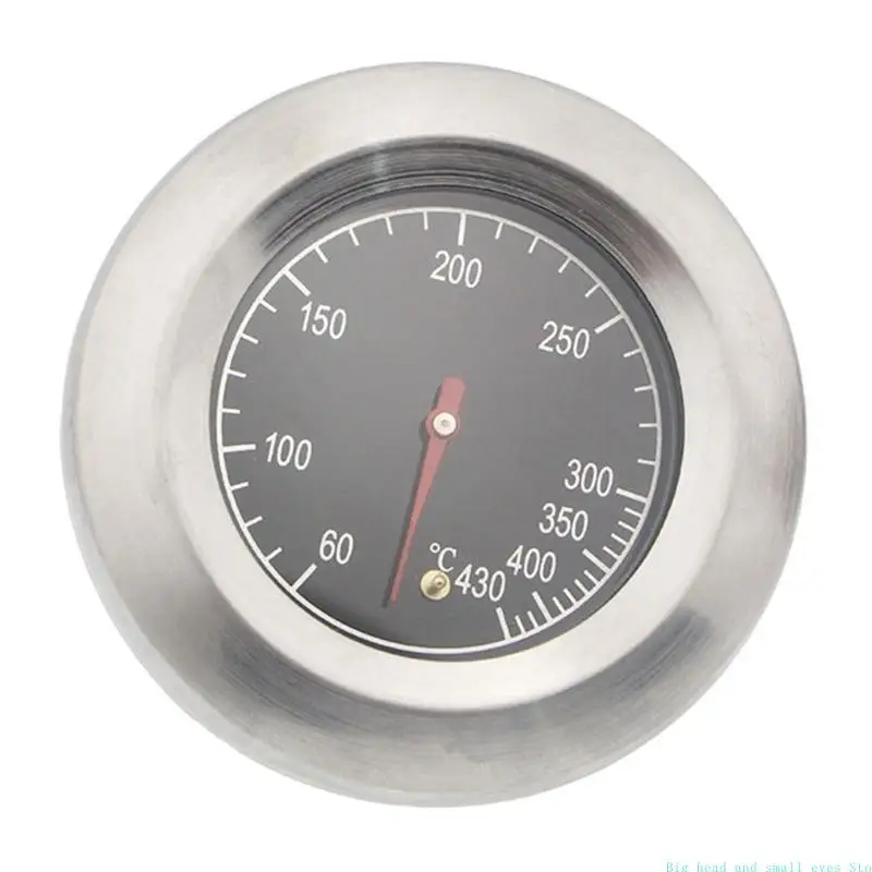 BBQ Grill Thermometer Stainless Steel Smoker Grill BBQ Temperature Gauge Oven BBQ Thermometer Gauge for Barbecue