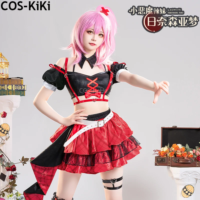 

COS-KiKi Shugo Chara Hinamori Amu Little Devil Hot Girl Outfit Nifty Lovely Cosplay Costume Halloween Party Role Play Suit Women