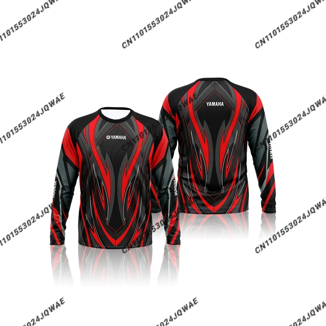 

YAMAHA New Motocross Long Sleeved Cycling Suit For Motorcycles, Summer Oversized Men Women Breathable Quick Drying Sports Tshirt