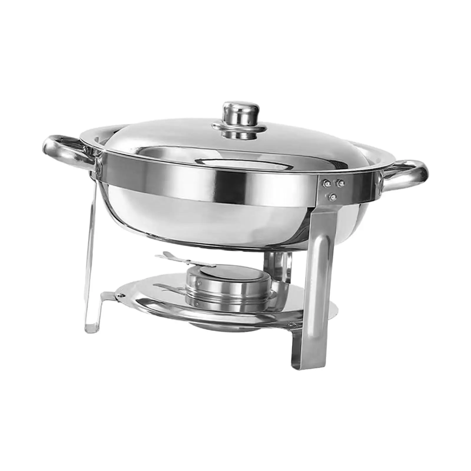 Catering Food Warmer Round Catering Warmer Server and Holder 4.5L Chafing Dish Buffet Set for Soup Stock Pots Birthday