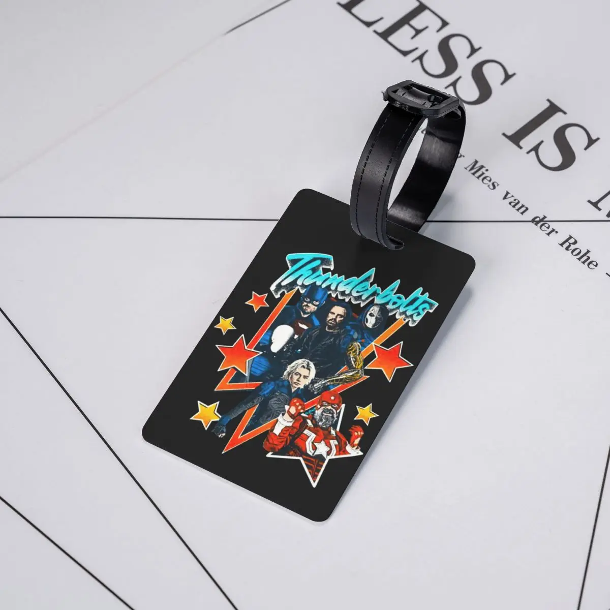 여행 가방용 Thunderbolts 수하물 태그 재미있는 수하물 태그 개인 정보 보호 커버 이름 ID 카드