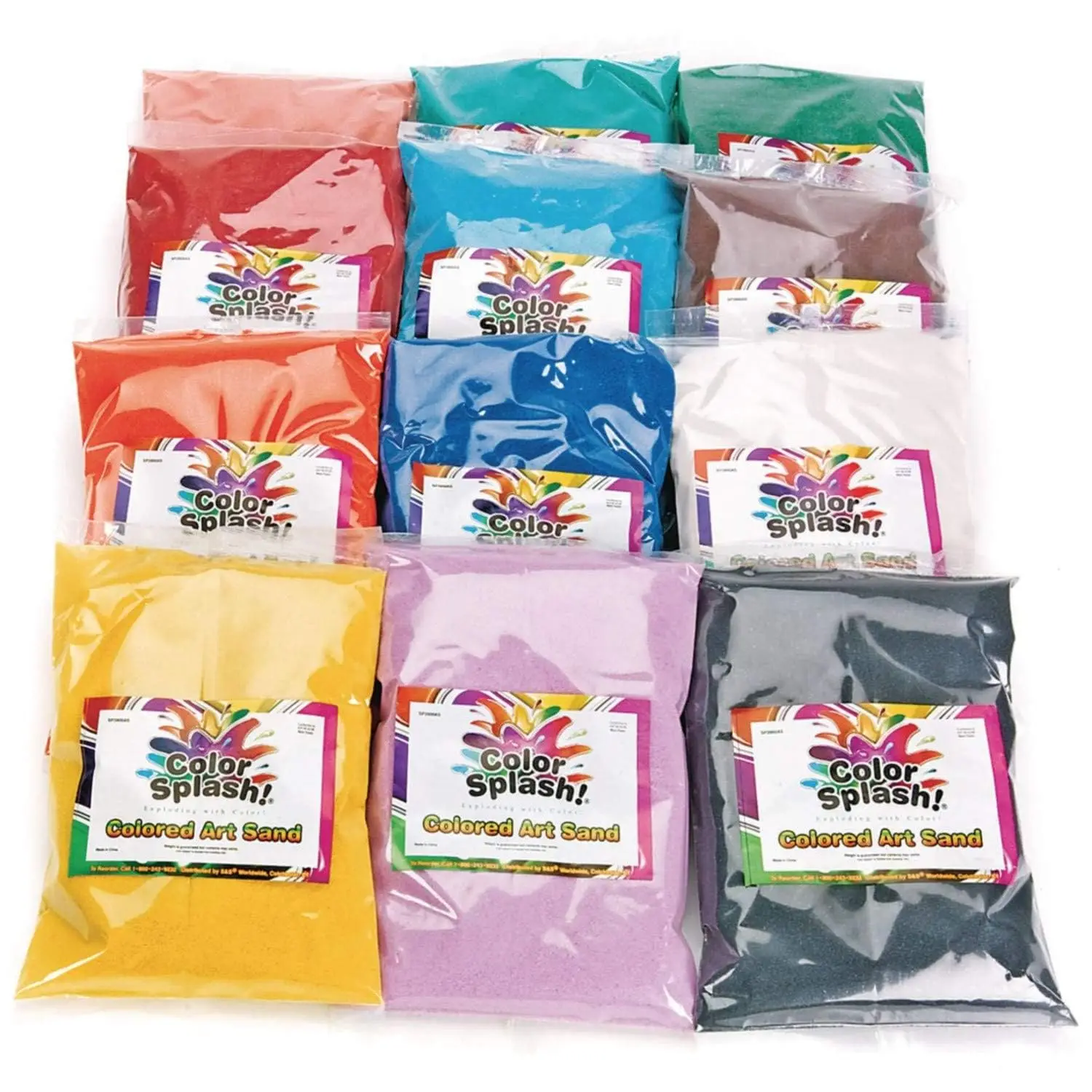 

12-Color Art Sand for Kids Crafts – Non-Toxic, Bright, Sensory Play