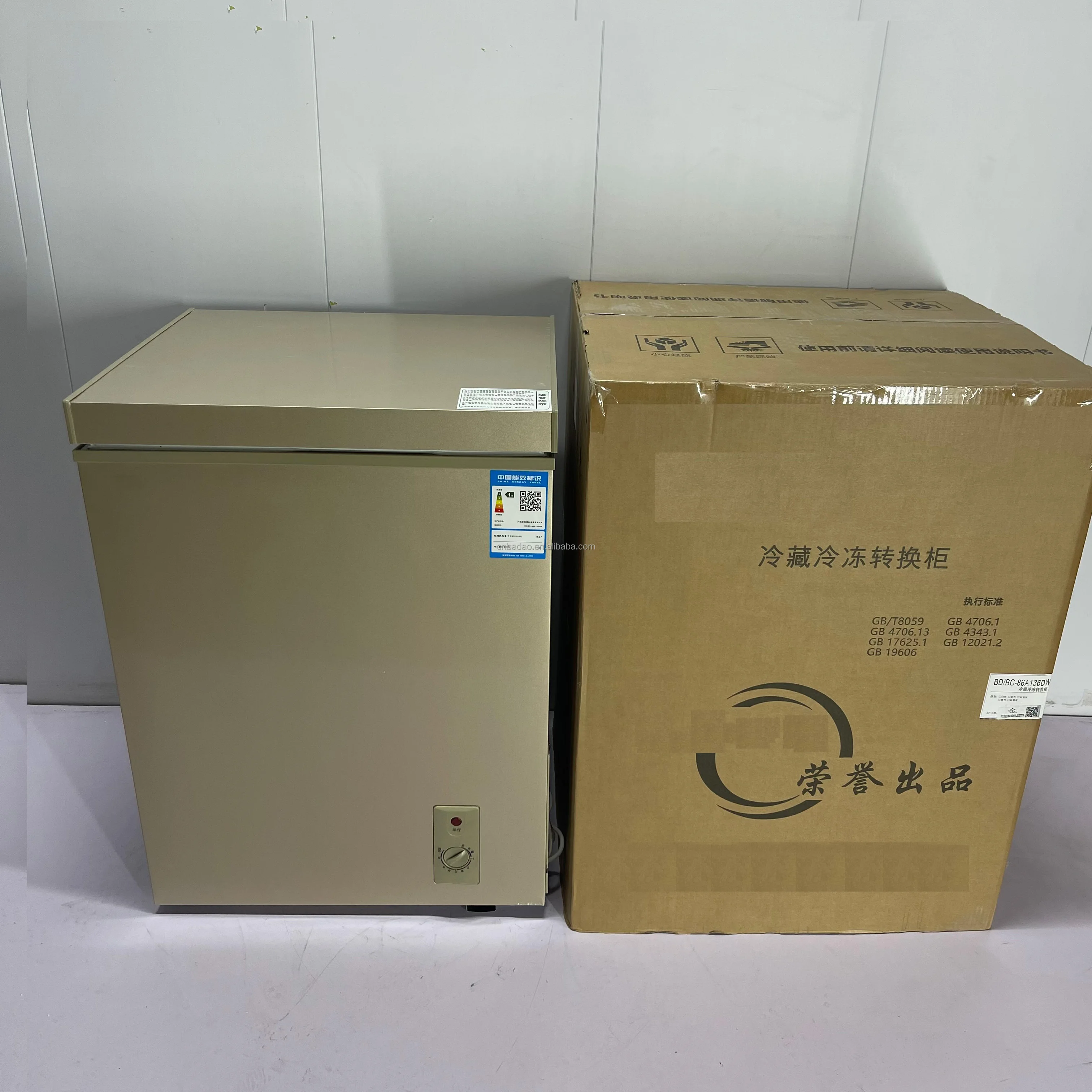Heißer Verkauf 136 Liter Open-Top-Einzeltür-Mini-Gefrierschrank für Zuhause, Gefrierschrank, Kühlschrank, kleiner Gefrierschrank