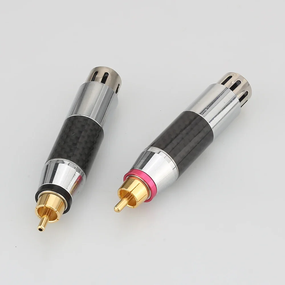 Audiocrast adaptor XLR ke RCA berlapis Rhodium adaptor RCA jantan ke XLR adaptor betina jantan XLR ke RCA adaptor colok betina