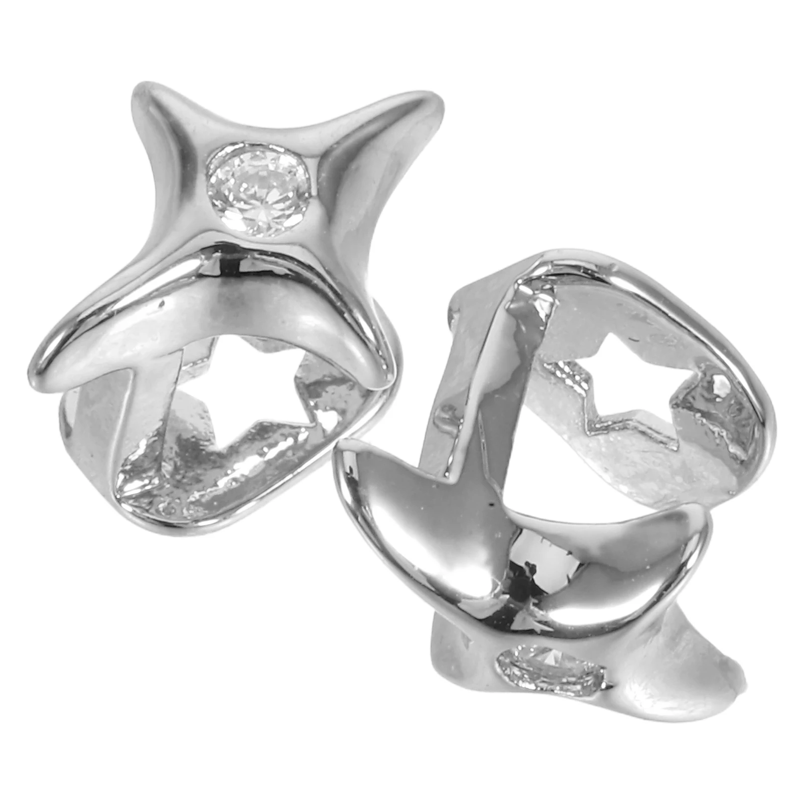 

2pcs Star Teeth Decoration Fashion Tooth Jewelry Asymmetric Design Comfortable Fit Lightweight Wear Grills Hip Hop Accessories