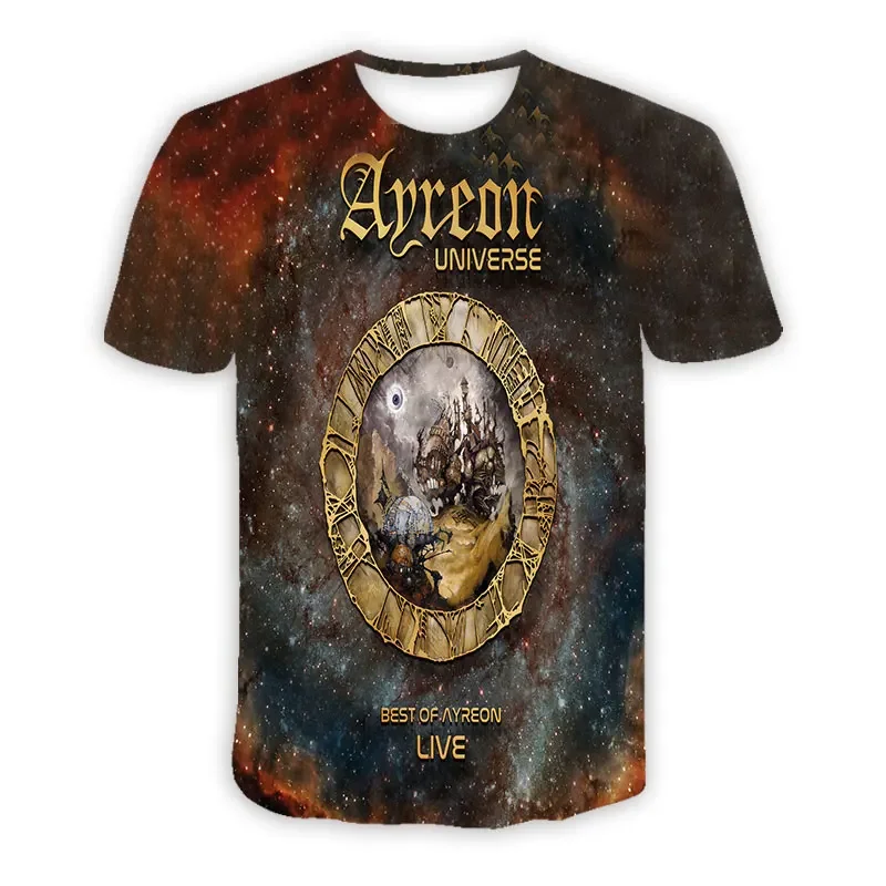 Ayreon Band 3D Printed  Casual T-shirts Hip Hop Tee Shirts Harajuku Styles Tops Fashion Clothing  for Women/men