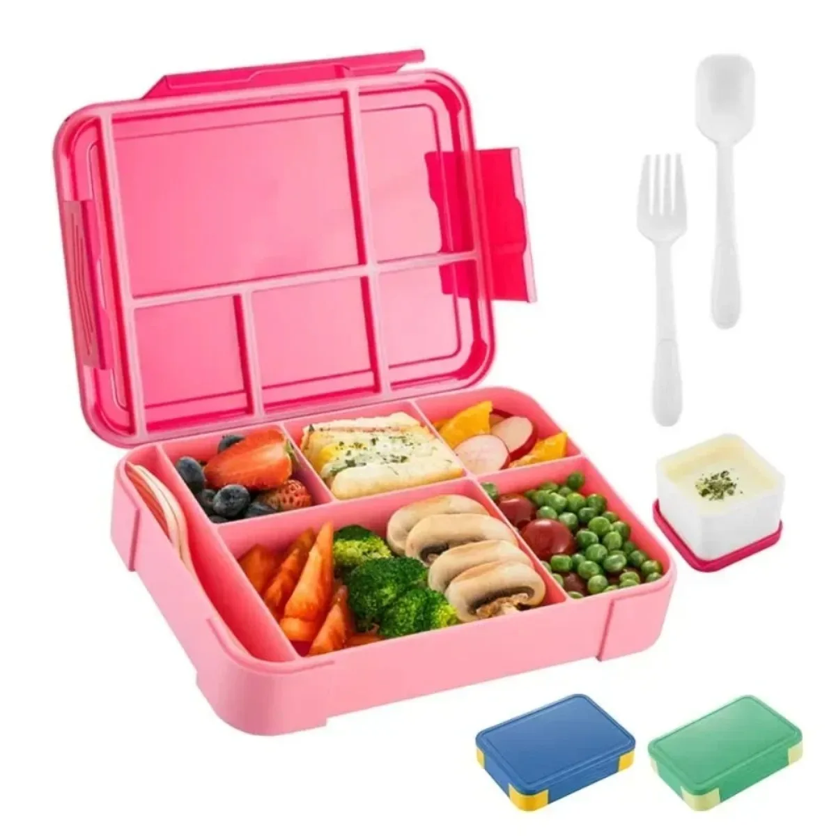 Children and Students 1330ml Leakproof Lunch Boxes Sealed in Compartments Fruit Boxes Salad Boxes Microwave Heating Bento Box