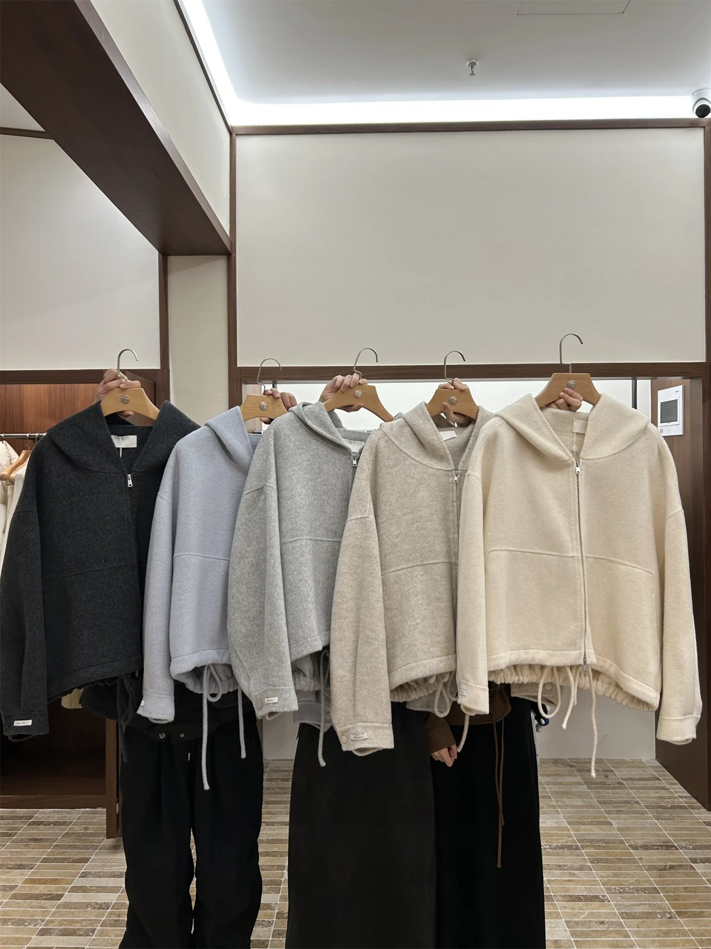 

Корейский свитер в стиле ретро с капюшоном на молнии и застежкой-молнией, дэт, осень-зима, модный теплый универсальный двусторонний шерстяной топ