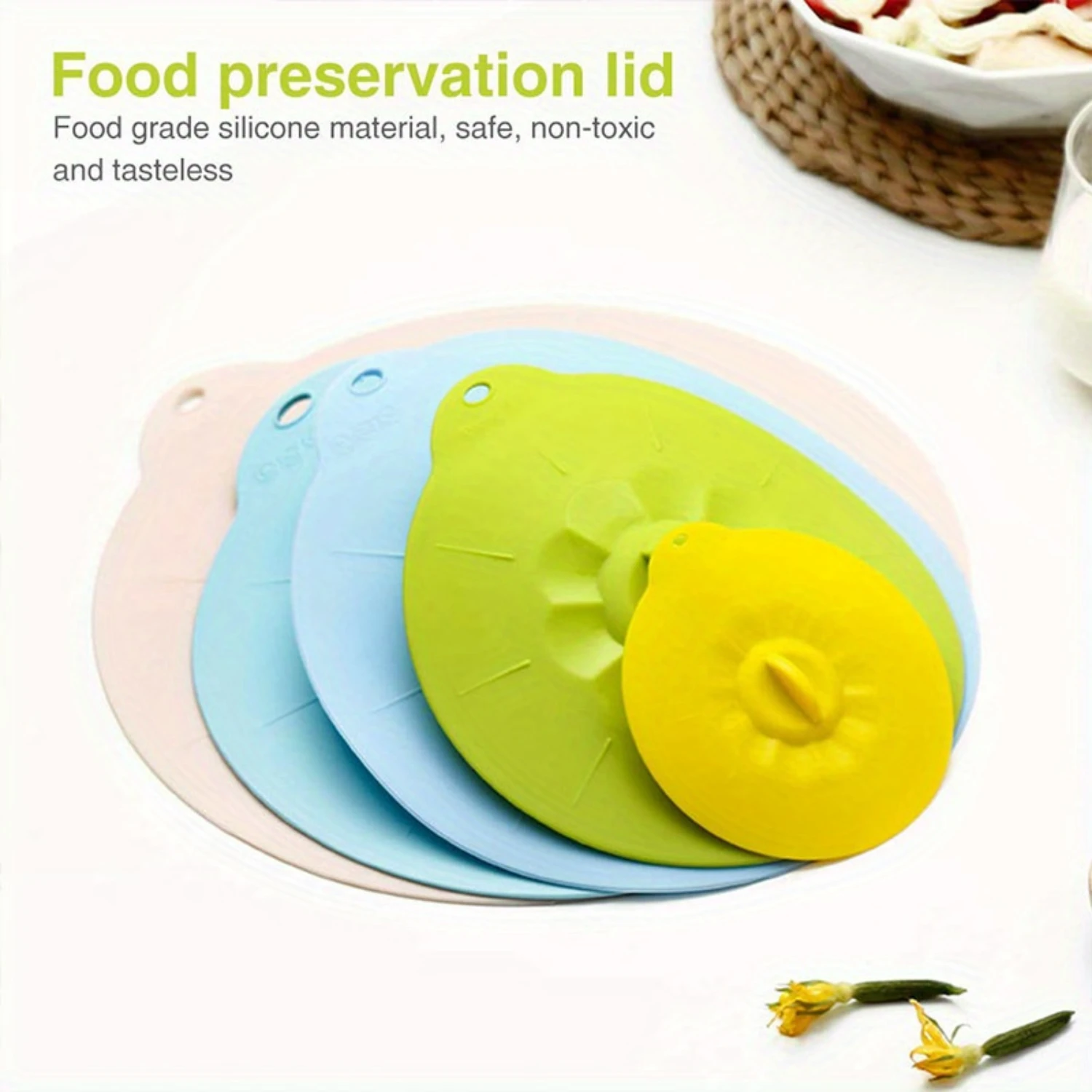 5pcs Silicone Fresh-keeping Cover, Microwave Safe Food Cover, Silicone Elastic Cover, 5 Sizes5 colors, Reusable Heat-resistant F