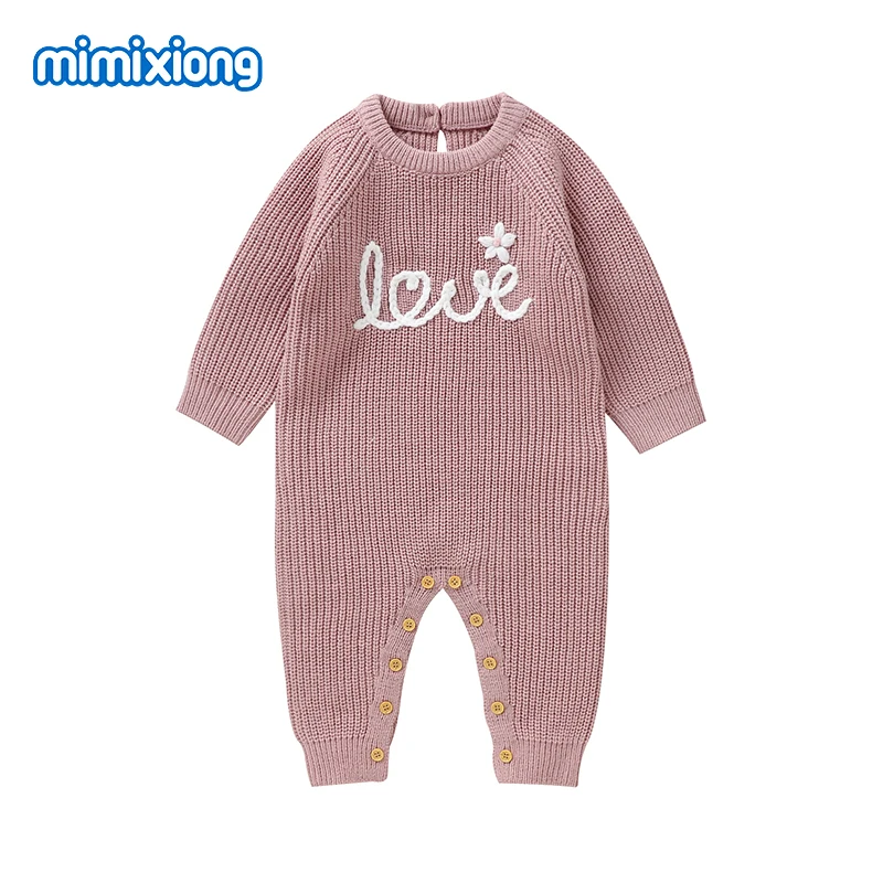 Baby Clothes Autumn Casual Crew Neck Long Sleeve Knitted Newborn Boys Girls Jumpsuits Playsuits One Piece Infant Unisex Overalls