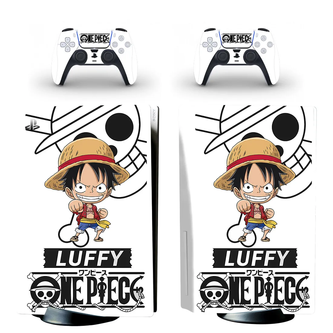 Anime Luffy Gear 5 PS5 Disc Skin Sticker Decal Cover for Console Controller PS5 Disk Skin Sticker Vinyl