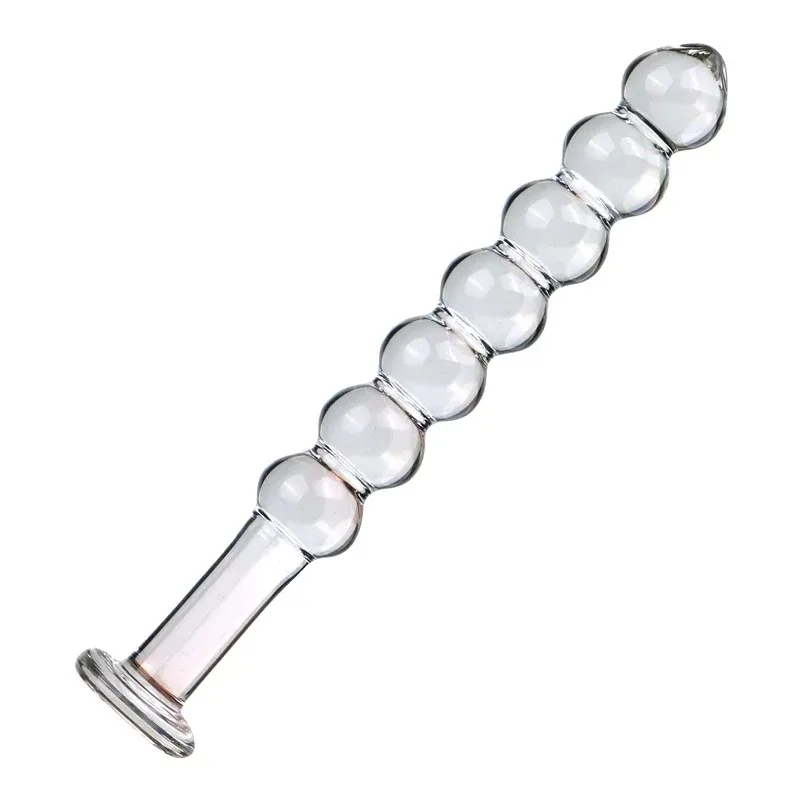 Glass Anal Plug Six-piece Set Pulling Beads Dual Use Small Dildos Butt Plugs Masturbation Posterior Dilation Adult Sex Toys