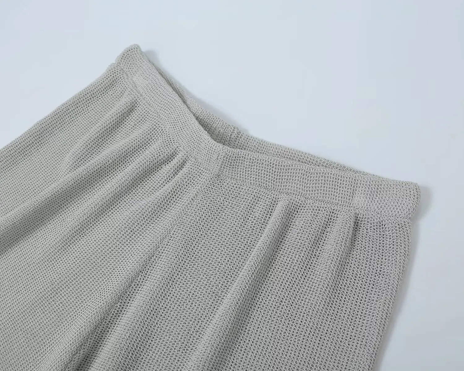 TFMLN Damenmode Spitzen-Strick-Set mit Rundhalsausschnitt, ausgestellten Ärmeln, lockerem Oberteil + Mini-Shorts, schicke Herbstkleidung für Urlaub und Party. – Detail 13