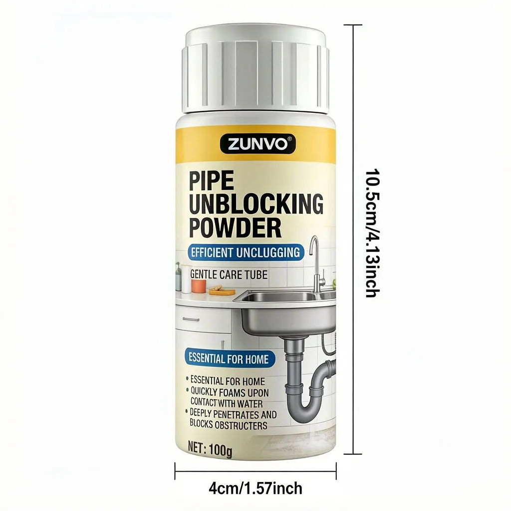 Pipe Unblocking Powder Efficient Unclogging Gentle Care For Home Drain Cleaner
