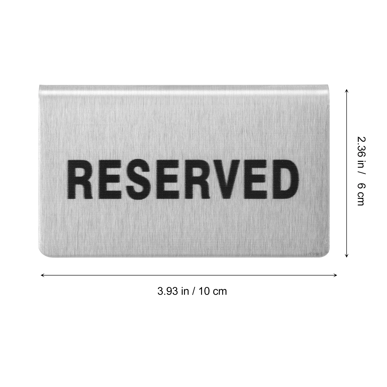 

1Pcs Double Sided Reserved Card Sturdy Trustworthy Restaurant Party Event Supplies Stainless Steel Reserved Card