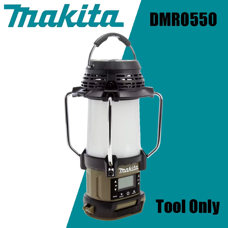 Makita-Lanterne sans fil DMR055O LXT, 14.4V/18V, vert olive, radio AM/FM, outil multifonctionnel, accessoire, [classe énergétique A +]