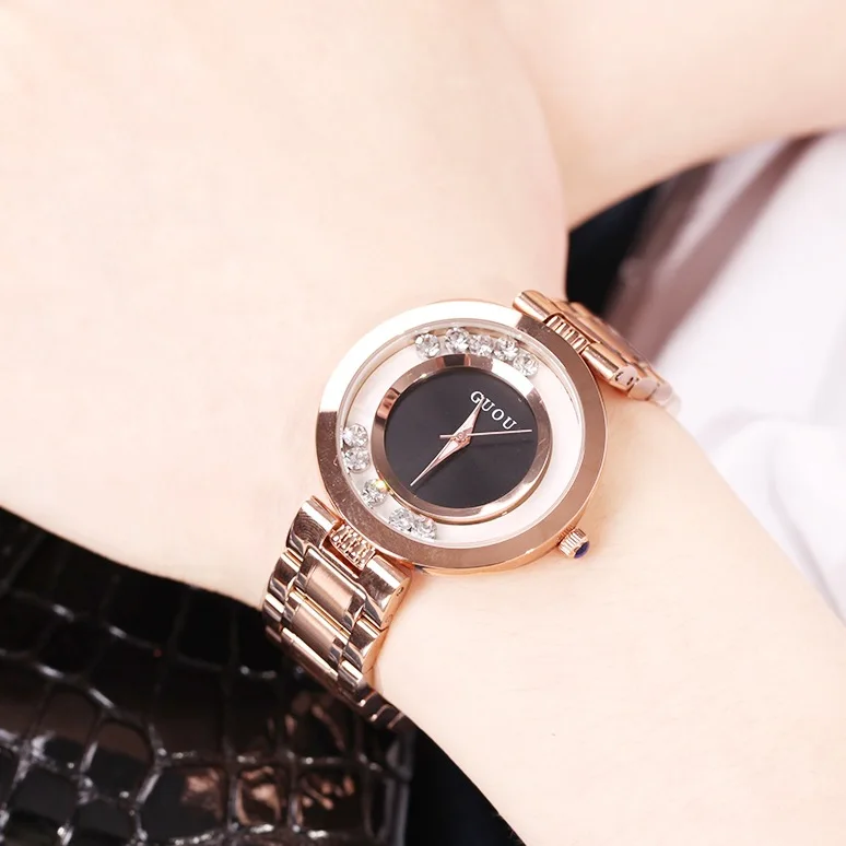 Women'SQuartzWatchWithStainlessSteelStrapAndButterfly ClaspA Versatile And StylishTimepiece For Casual And Fashionable Occasions