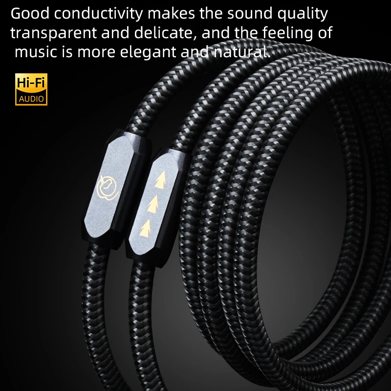 HiFi 2RCA to 2XLR Cable Square OCC High-performance Premium Hi-Fi Audio Cable RCA to XLR Interconnect Cable for Speaker Mixer