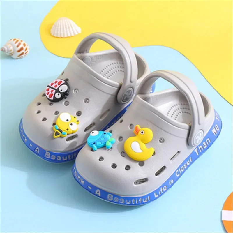 Kids Mules Clogs Shoes Summer Garden Beach Slippers Sandals Children Cave Hole Baby Shoes For Girls Boys