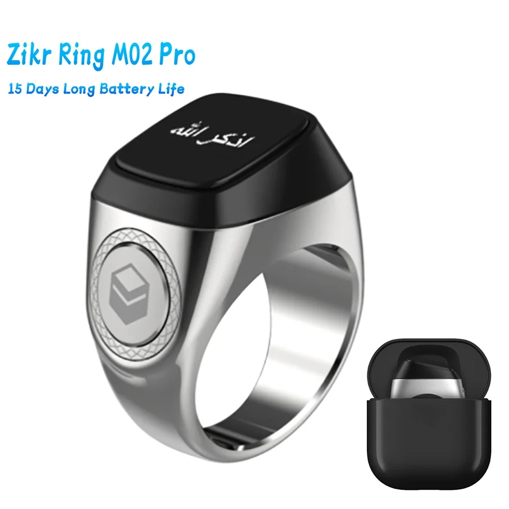 Iqibla Smart Tasbih Tally Counter for Muslims Zikr Ring Digital Tasbeeh 5 Prayer Time Vibration Reminder Electronic Smart Ring